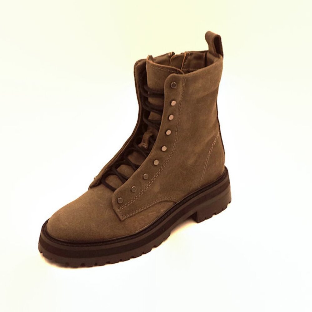 NIB! $148.00 Dolce Vita Olive Green Suede Combat Boots, Sz.6